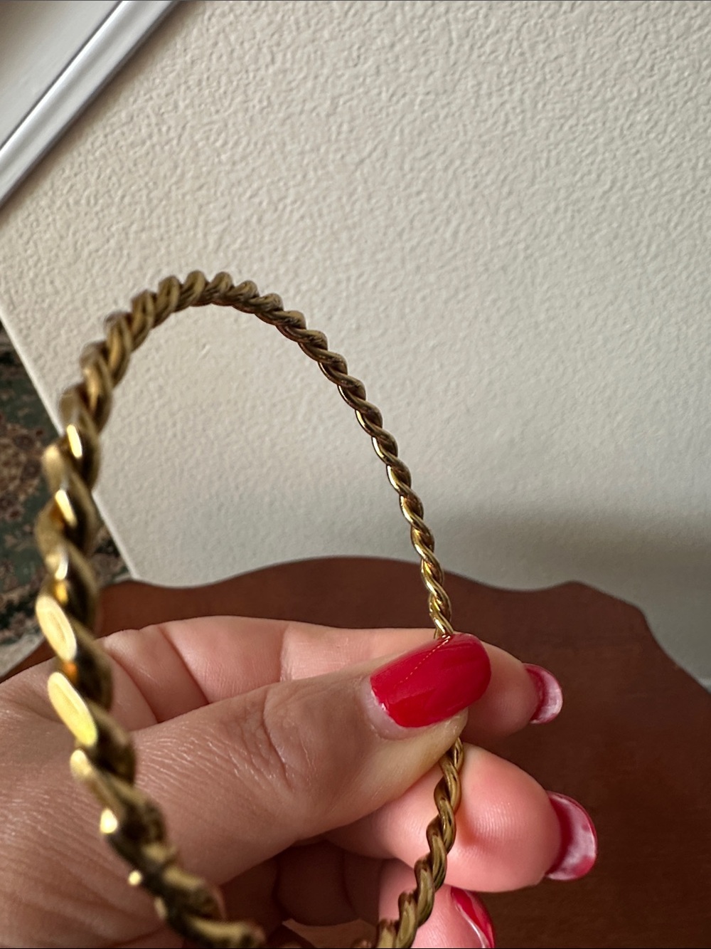 Fashion Jewelry Gold Twisted Rope Bangle - Picture 6 of 8
